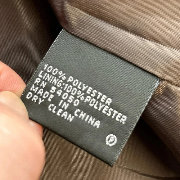 Kasper Blazer Women’s Size 12 Khaki Button 3/4 Flip Cuff Sleeve Corporate Preppy - Picture 13 of 14